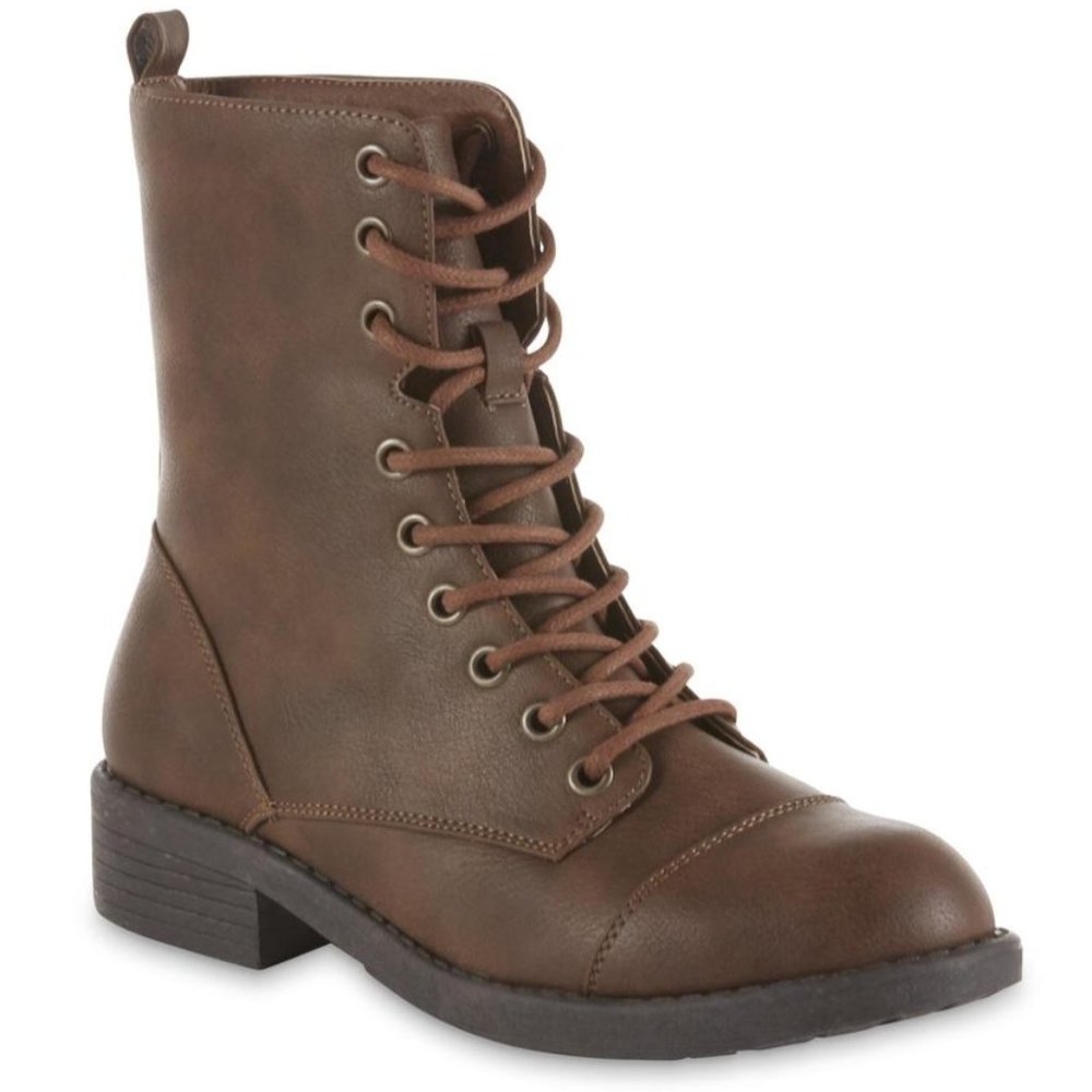 Sear's Women's Laced-Up Combat Boots